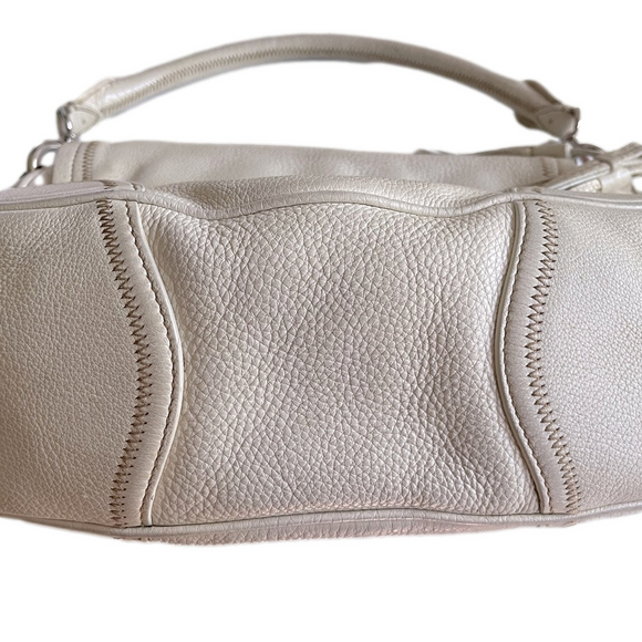 PRADA Shoulder Purse with Taupe Leather Body and Silver Hardware- Vintage - Picture 7 of 9